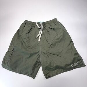 Big Dogs Swim Trunks Olive Green Cargo‎ Board Shorts Mesh Lined Medium